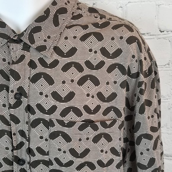 LuLaRoe Other - LuLaRoe Mens Shirt Brown Unique Pattern X Large
